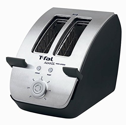 T-fal TT7061 Avante Deluxe 2-Slice Toaster with Bagel Function, Black