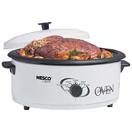 Nesco 4816-47-30 6-Quart Roaster Oven with Removable Cookwell, Silver