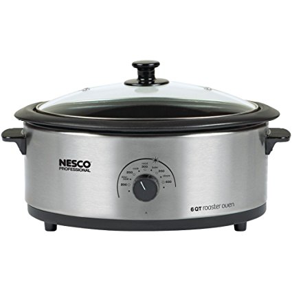 NESCO 4816-25-30 6-Quart Nonstick Roaster Oven (Stainless Steel) electronic consumer