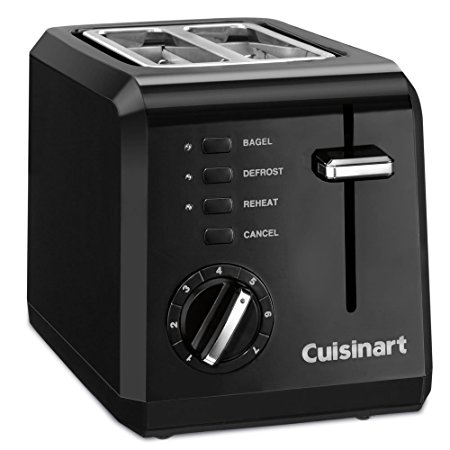 Cuisinart Compact 2-Slice Toaster - CPT-122 - Black