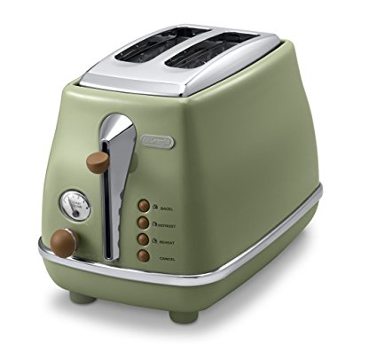 DeLonghi Pop-up toaster「ICONA Vintage Collection」CTOV2003J-GR (Olive green)【Japan Domestic genuine products】