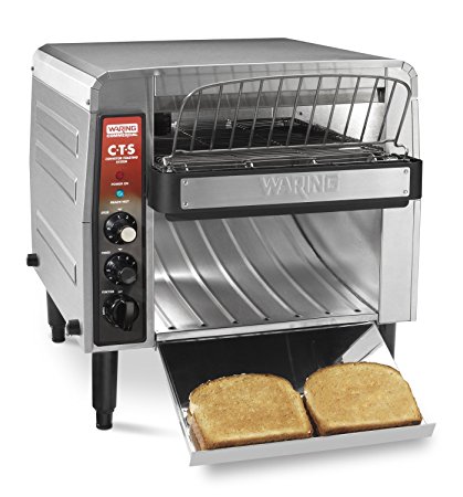 Waring Commercial CTS1000B Heavy-Duty Stainless Steel Conveyor Toaster, 208-volt