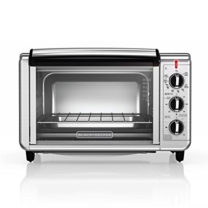 BLACK+DECKER TO3230SBD 6-Slice Convection Countertop Toaster Oven, Includes Bake Pan, Broil Rack & Toasting Rack, Stainless Steel Convection Toaster Oven