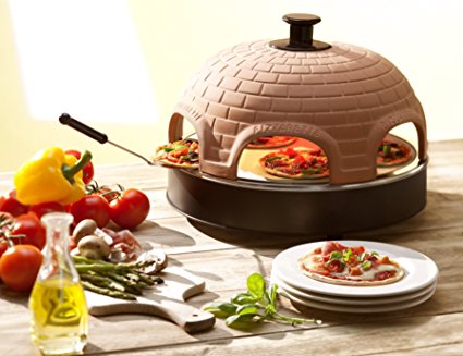 Pizzarette – “The World’s Funnest Pizza Oven” – 6 Person Model with True Cooking Stone – Countertop Pizza Oven – Europe’s Best-Selling Tabletop Mini Pizza Oven Now Available In The USA