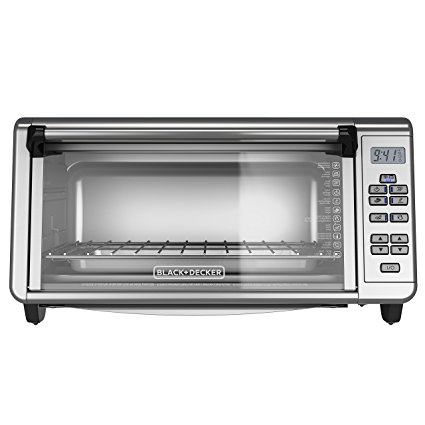 BLACK+DECKER 8-Slice Toaster Oven with Digital Controls, Stainless Steel, TO3290XSD
