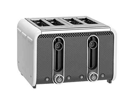 Dualit 46432 Studio 4-Slice Toaster, White/Grey