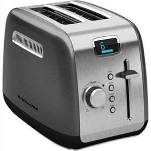 Kitchenaid KMT222QG 2-Slice Toaster with Manual High-Lift Lever and Digital Display