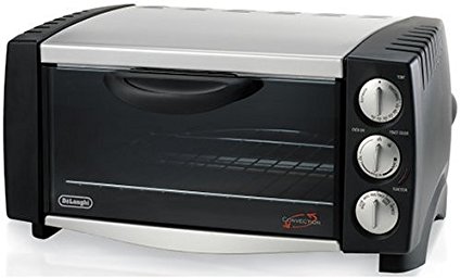 DeLonghi EO1251 6-Slice 1/2-Cubic-Foot Convection Oven, Black and Stainless Steel