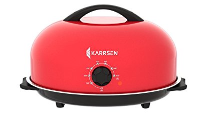 Karrsen KBR-013R BR-2 Junior Dome Oven Roaster with Captive Heat Technology (Cht) Saves Space, Time, Energy and Is Easy-to-Use, Red