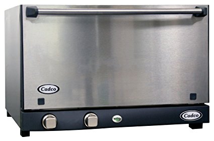 Cadco OV-013SS Half Size Catering Convection Oven with Stainless Door and Manual Controls, 120-Volt/1450-Watt, Stainless/Black