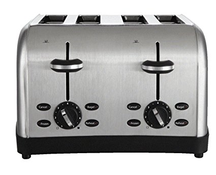 NEW 4-Slice Toaster stainless bagel kitchen slot commercial pop new by NB Shop