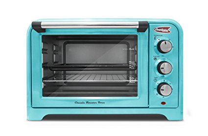 Americana ERO-2600BL Americana Collection Retro 6 Slice Toaster oven, Blue