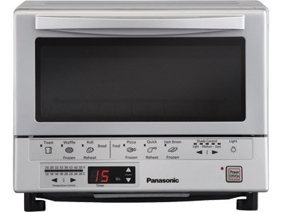 Panasonic 1300 Watts FlashXpress Toaster Oven, Features Instant Double Infrared Heating, with 6 Illustrated Preset Buttons and Automatically Calculates Cooking Time, Includes a Digital Timer with Reminder Beep and a 9