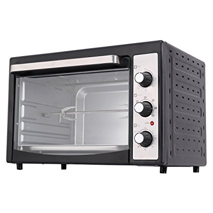 Costway 9-Slice Toaster Oven Broiler with Drip Pan, 1800W Electric Toaster Oven Pizza Oven 40L Countertop