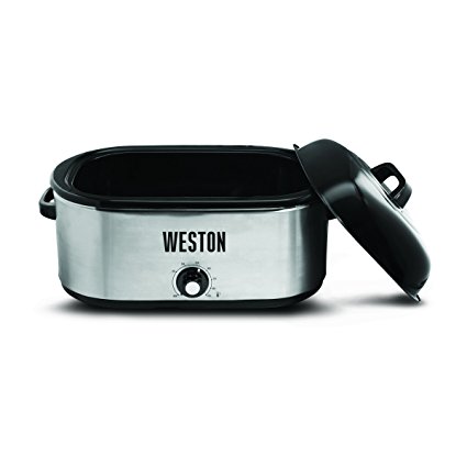 Weston 22 quart Stainless Steel Roaster Oven, Silver (03-4100-W)