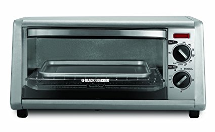 BLACK+DECKER TO1430S 4-Slice Toaster Oven, Stainless Steel