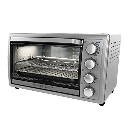 BLACK+DECKER Rotisserie Convection Countertop Toaster Oven, Silver, TO4314SSD